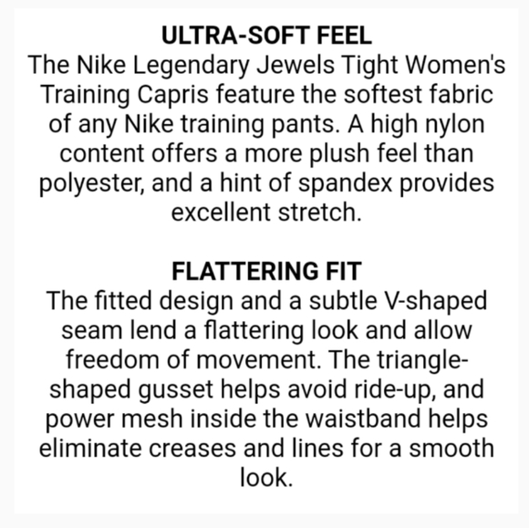 Nike Dri Fit  Legend. Jewels Tight Training Capri - Picture 15 of 15